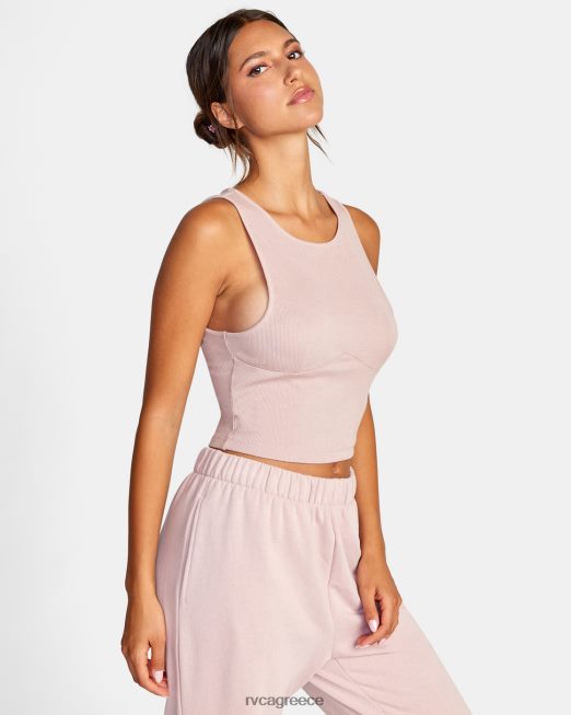 R422N81510 test drive cropped top tank RVCA γυναίκες σκονισμένο τριαντάφυλλο είδη ένδυσης