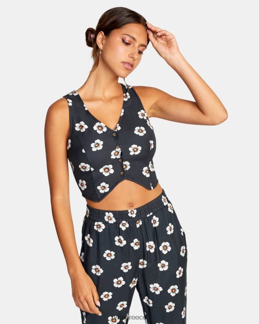 R422N81518 καλοκαιρινό γιλέκο αγάπης RVCA γυναίκες πειρατικό μαύρο είδη ένδυσης