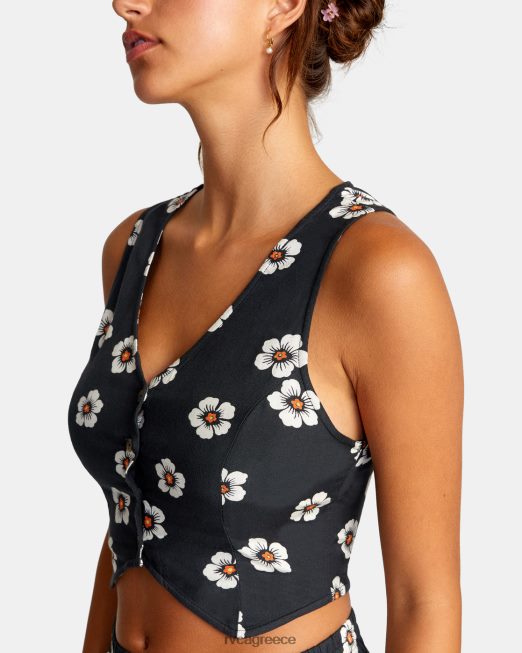 R422N81518 καλοκαιρινό γιλέκο αγάπης RVCA γυναίκες πειρατικό μαύρο είδη ένδυσης