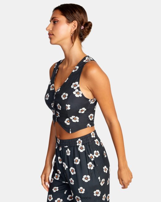 R422N81518 καλοκαιρινό γιλέκο αγάπης RVCA γυναίκες πειρατικό μαύρο είδη ένδυσης