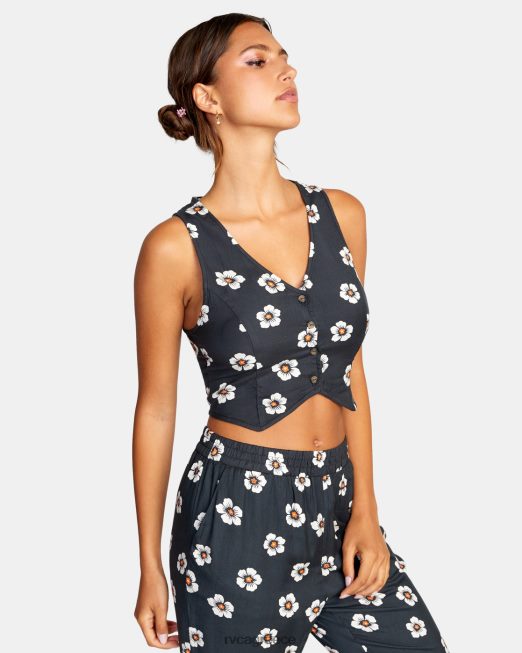 R422N81518 καλοκαιρινό γιλέκο αγάπης RVCA γυναίκες πειρατικό μαύρο είδη ένδυσης