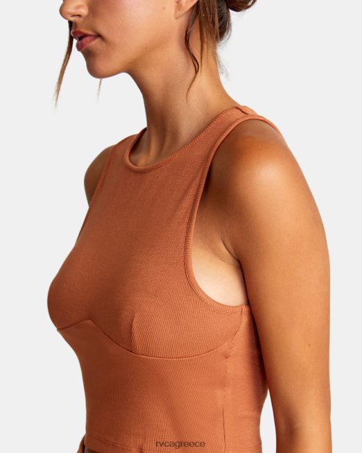 R422N81523 test drive cropped top tank RVCA γυναίκες κεχριμπάρι είδη ένδυσης