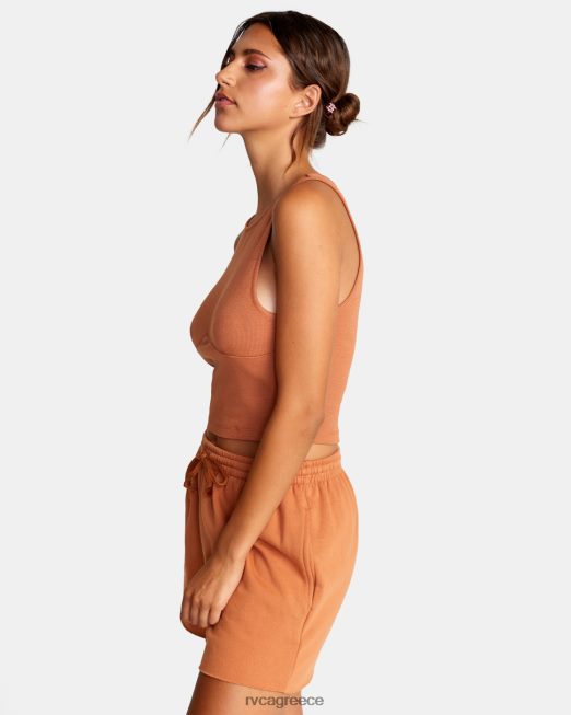 R422N81523 test drive cropped top tank RVCA γυναίκες κεχριμπάρι είδη ένδυσης