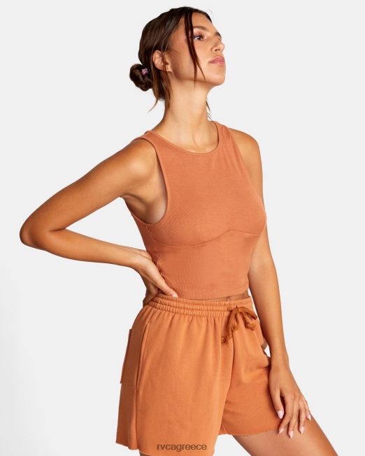 R422N81523 test drive cropped top tank RVCA γυναίκες κεχριμπάρι είδη ένδυσης