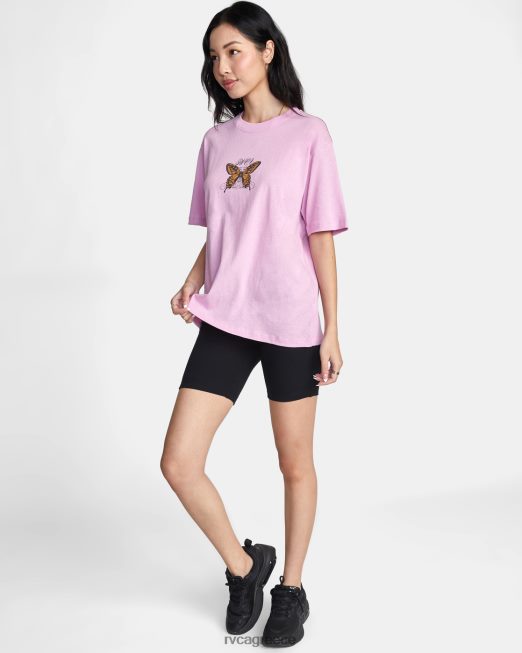 R422N81525 καθώς έρχεται γραφικό μπλουζάκι RVCA γυναίκες ορχιδέα είδη ένδυσης