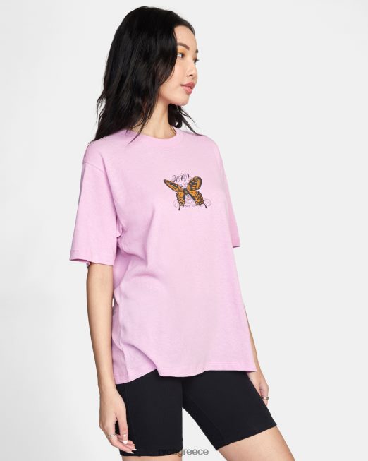 R422N81525 καθώς έρχεται γραφικό μπλουζάκι RVCA γυναίκες ορχιδέα είδη ένδυσης