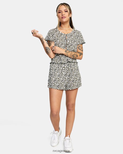 R422N81625 στα όνειρά σου πλεκτό μπλουζάκι πουέντ RVCA γυναίκες μαύρος είδη ένδυσης