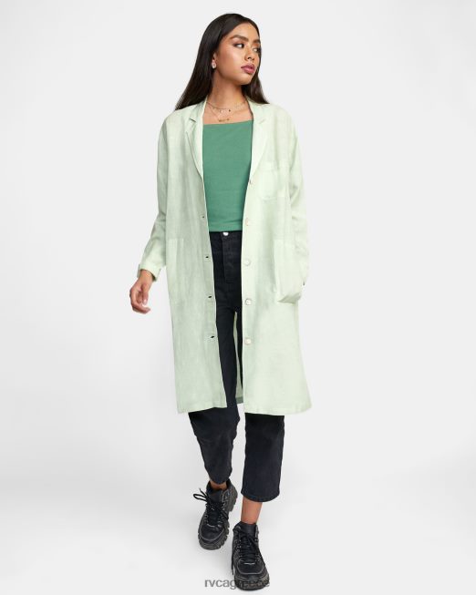 R422N81631 μπλέιζερ μεγάλου μεγέθους RVCA γυναίκες ανοιχτό πράσινο είδη ένδυσης