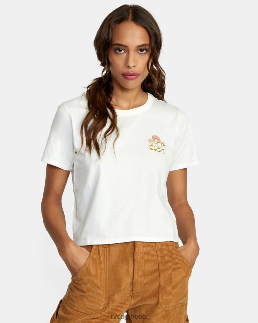 R422N81632 μπλουζάκι με μύκητες RVCA γυναίκες vintage λευκό είδη ένδυσης