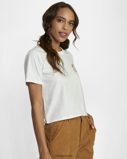 R422N81632 μπλουζάκι με μύκητες RVCA γυναίκες vintage λευκό είδη ένδυσης