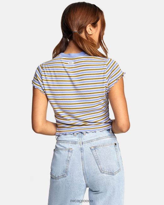 R422N81672 συμμαθητής crop tee RVCA γυναίκες γκρι μωβ είδη ένδυσης