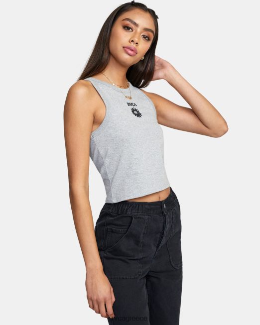 R422N81704 μαργαρίτα slim fit φανελάκι RVCA γυναίκες γκρι ρείκι είδη ένδυσης