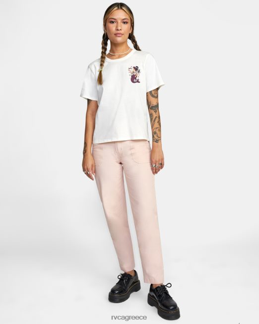 R422N81711 σώστε τις ψυχές μας crop tee RVCA γυναίκες vintage λευκό είδη ένδυσης
