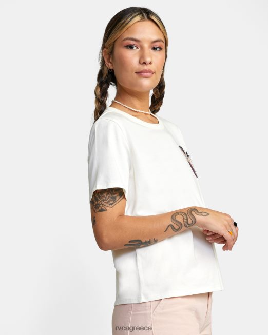 R422N81711 σώστε τις ψυχές μας crop tee RVCA γυναίκες vintage λευκό είδη ένδυσης