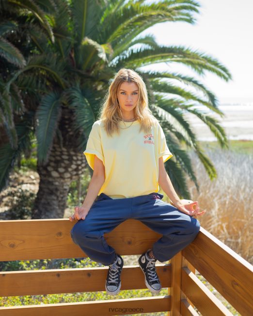 R422N81716 γραφικό μπλουζάκι χερουβείμ RVCA γυναίκες μαρέγκα λεμονιού είδη ένδυσης