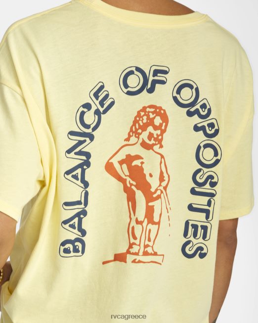 R422N81716 γραφικό μπλουζάκι χερουβείμ RVCA γυναίκες μαρέγκα λεμονιού είδη ένδυσης