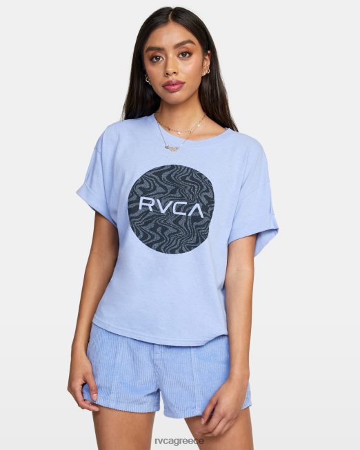 R422N81724 strata crop tee RVCA γυναίκες γκρι μωβ είδη ένδυσης