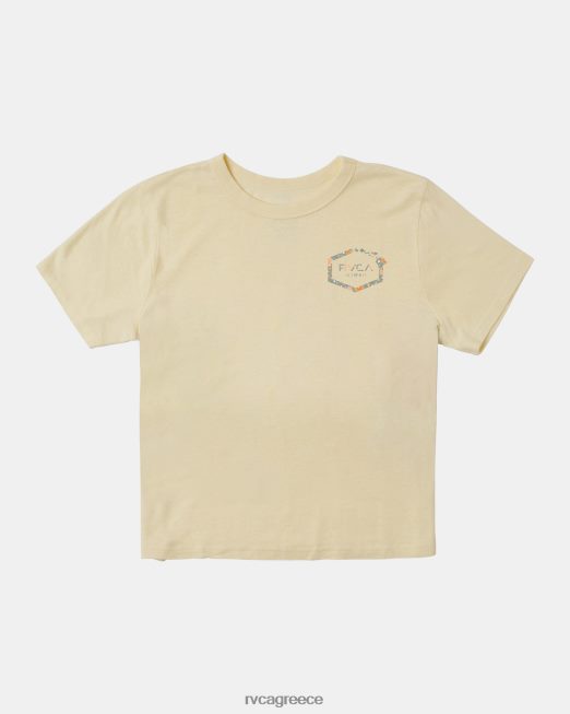 R422N8172 εξάγωνο μπλουζάκι της Χαβάης RVCA γυναίκες κρέμα είδη ένδυσης