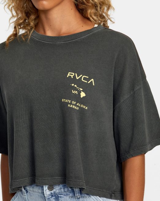 R422N8184 πολιτεία της Χαβάης aloha tee RVCA γυναίκες πειρατικό μαύρο είδη ένδυσης