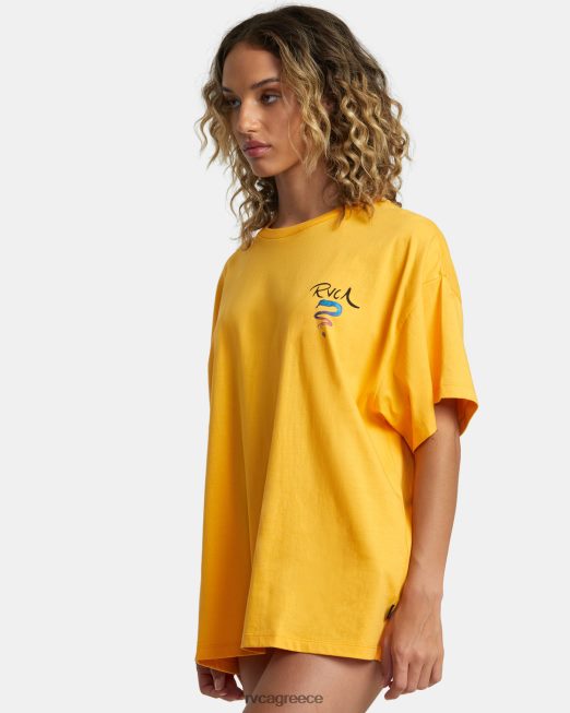 R422N8229 τριαντάφυλλο machado φίδι μπλουζάκι RVCA γυναίκες κατιφές είδη ένδυσης