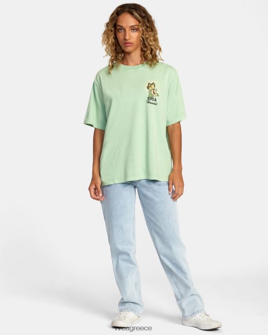 R422N8240 μπλουζάκι ιβίσκου της Χαβάης RVCA γυναίκες ΑΦΡΟΣ της ΘΑΛΑΣΣΑΣ είδη ένδυσης