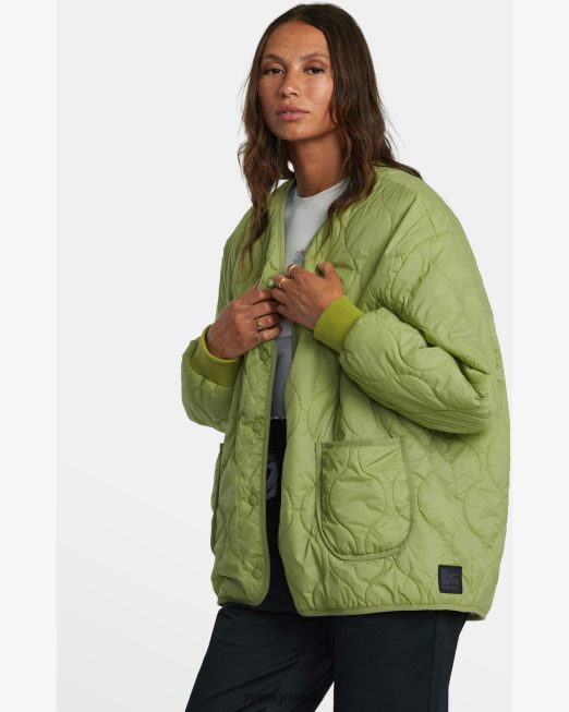 R422N81317 τρομερό αναστρέψιμο υπερμεγέθη σακάκι RVCA γυναίκες φτέρη είδη ένδυσης