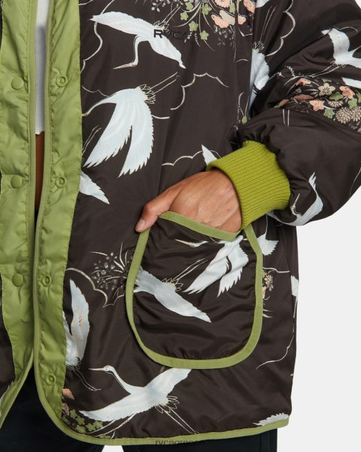 R422N81317 τρομερό αναστρέψιμο υπερμεγέθη σακάκι RVCA γυναίκες φτέρη είδη ένδυσης