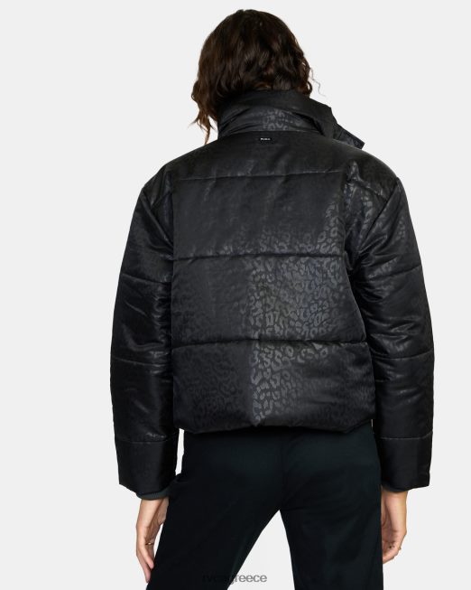 R422N81699 eezeh puffer jacket RVCA γυναίκες μαύρος είδη ένδυσης