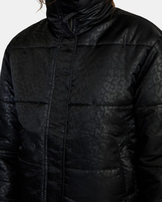 R422N81699 eezeh puffer jacket RVCA γυναίκες μαύρος είδη ένδυσης