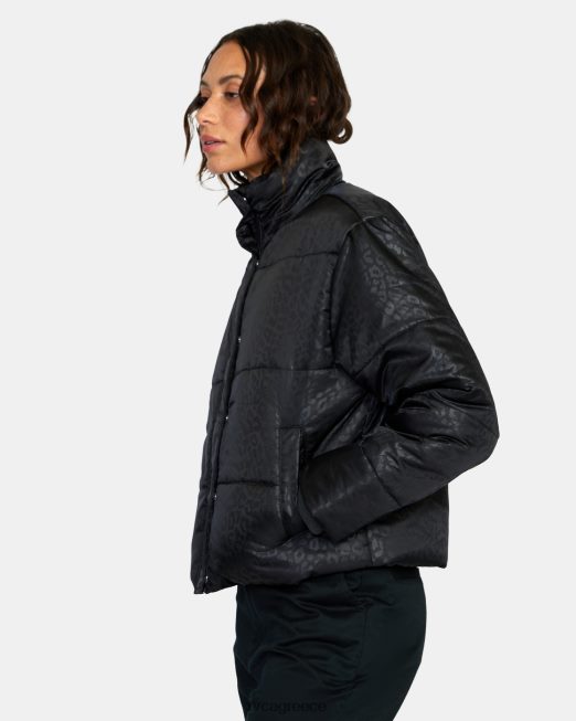 R422N81699 eezeh puffer jacket RVCA γυναίκες μαύρος είδη ένδυσης