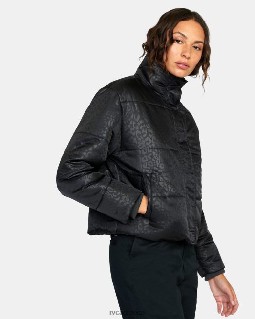 R422N81699 eezeh puffer jacket RVCA γυναίκες μαύρος είδη ένδυσης