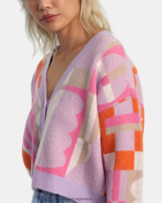 R422N8317 Ζακέτα καφέ jesse RVCA γυναίκες λεβάντα είδη ένδυσης