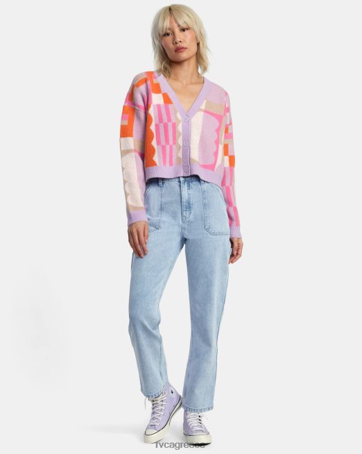 R422N8317 Ζακέτα καφέ jesse RVCA γυναίκες λεβάντα είδη ένδυσης