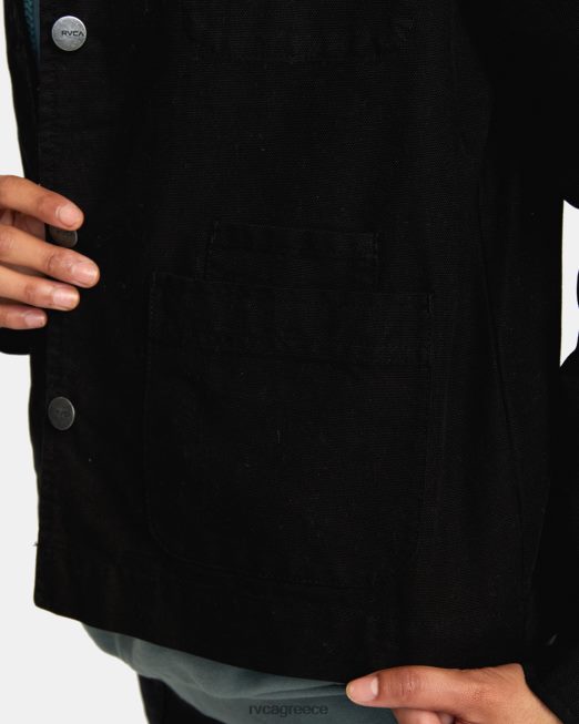 R422N8844 ύφεση αγγαρεία παλτό RVCA γυναίκες αληθινό μαύρο είδη ένδυσης