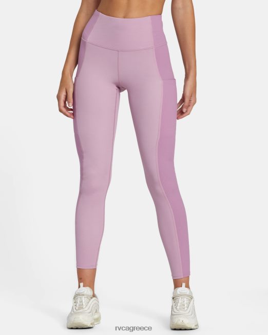 R422N81107 va sport rib block τεχνικό ψηλόμεσο κολάν RVCA γυναίκες πασχαλιά είδη ένδυσης