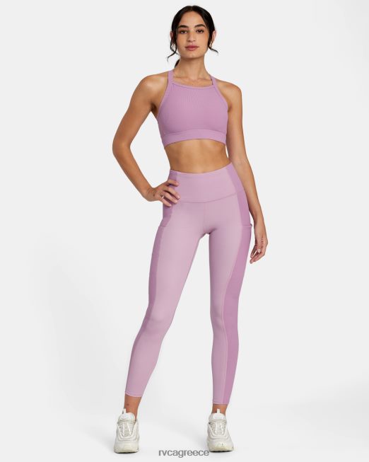 R422N81107 va sport rib block τεχνικό ψηλόμεσο κολάν RVCA γυναίκες πασχαλιά είδη ένδυσης