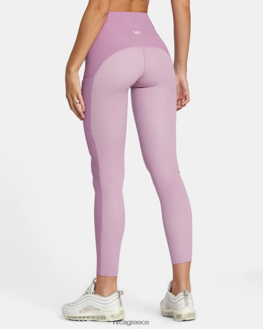 R422N81107 va sport rib block τεχνικό ψηλόμεσο κολάν RVCA γυναίκες πασχαλιά είδη ένδυσης