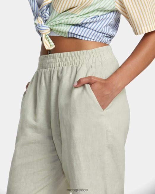 R422N81128 νέο υφαντό παντελόνι RVCA γυναίκες κιμωλία είδη ένδυσης