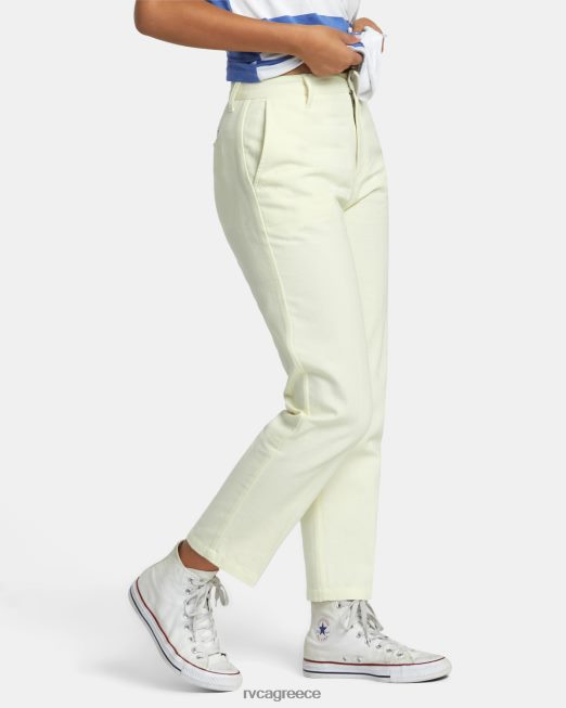 R422N81208 Σαββατοκύριακο βαμβακερό παντελόνι RVCA γυναίκες φυσικός είδη ένδυσης