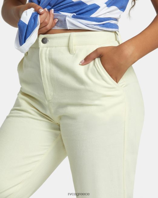 R422N81208 Σαββατοκύριακο βαμβακερό παντελόνι RVCA γυναίκες φυσικός είδη ένδυσης