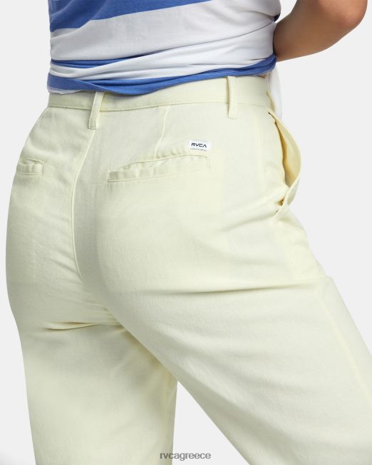 R422N81208 Σαββατοκύριακο βαμβακερό παντελόνι RVCA γυναίκες φυσικός είδη ένδυσης