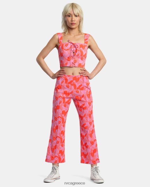 R422N81369 drip ψηλόμεσο παντελόνι RVCA γυναίκες κυκλάμινο είδη ένδυσης