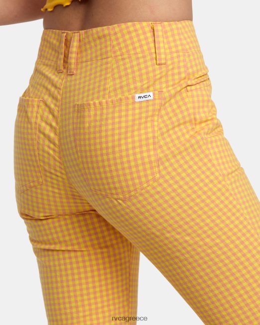 R422N81399 cropped παντελόνι kennedy RVCA γυναίκες λιλικοι είδη ένδυσης