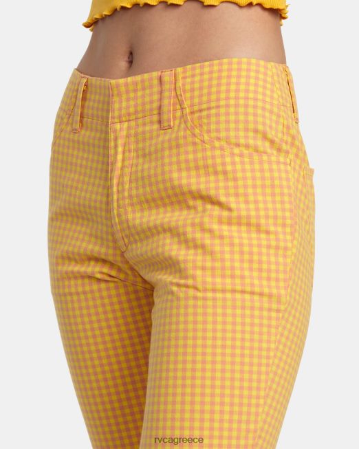 R422N81399 cropped παντελόνι kennedy RVCA γυναίκες λιλικοι είδη ένδυσης