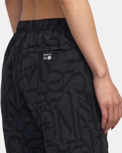 R422N81411 κακοποιός τριαντάφυλλο στίβος τεχνικοί τζόγκερ RVCA γυναίκες μαύρος είδη ένδυσης