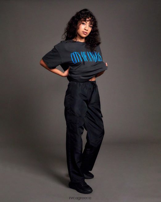 R422N81577 παντελόνι πίστας φορτίου swish RVCA γυναίκες μαύρος είδη ένδυσης