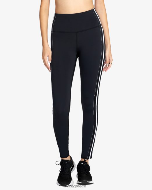 R422N81675 ελαστικό πλαϊνό κολάν προπόνησης RVCA γυναίκες μαύρος είδη ένδυσης