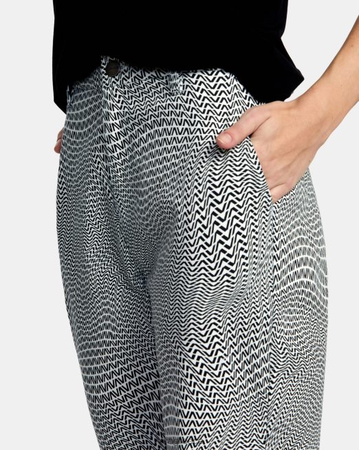 R422N81728 Σαββατοκύριακο ελαστικό παντελόνι RVCA γυναίκες ψιθύρισε λευκό είδη ένδυσης