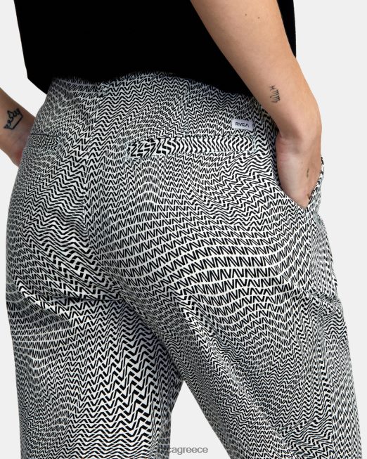 R422N81728 Σαββατοκύριακο ελαστικό παντελόνι RVCA γυναίκες ψιθύρισε λευκό είδη ένδυσης