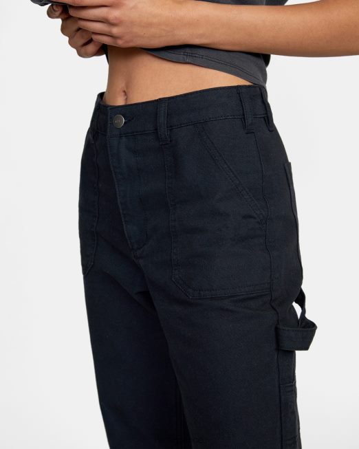 R422N8772 ύφεση εργασιακά παντελόνι RVCA γυναίκες αληθινό μαύρο είδη ένδυσης